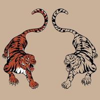 ilustraciones de vectores de tigre especialmente diseñadas para necesidades de marca y mucho más