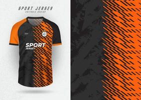 maqueta de fondo para camisetas deportivas, camisetas, camisetas para correr, patrón naranja y negro. vector