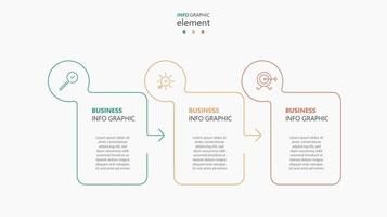 plantilla de negocio de diseño infográfico vectorial con iconos y 3 opciones o pasos. vector