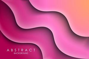 abstract purple pink wavy papercut dimension layers with shadow and light background. eps10 vector