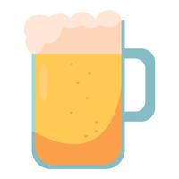 icono de cerveza de cristal aislado sobre fondo blanco. vector