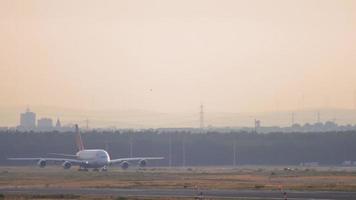 Airbus A380 on the airfield video