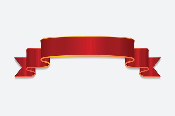 Red ribbon banner design