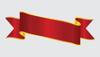 Creative Elegant Red Ribbon Banner Design vector