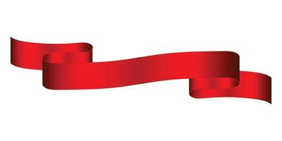 Creative Modern Red Ribbon Banner Design vector