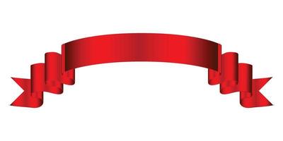 Creative Modern Red Ribbon Banner Design vector