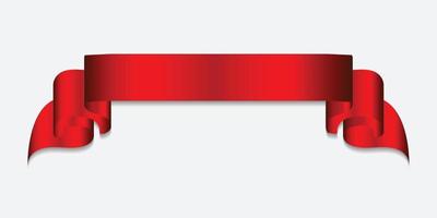 Creative Modern Red Ribbon Banner Design