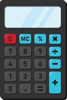 vector de icono de calculadora para diseño de ilustración de presentación infográfica de negocios y finanzas plana