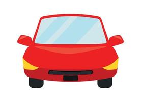 vector de icono de imágenes prediseñadas frontal de coche en diseño animado de dibujos animados