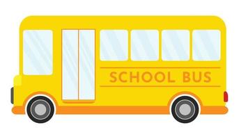 School bus cartoon animated vector illustration clipart isolated design