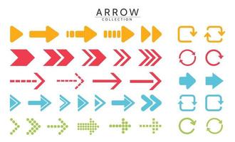 Modern arrow vector in flat design Free Vector