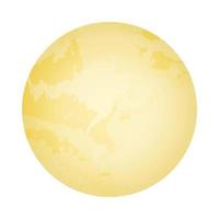 Yellow Full Moon Drawing Vector Graphic Illustration Design with Abstract Texture