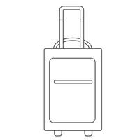 Tourism. Travel new cool suitcase on wheels. vector