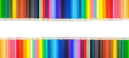 Pencil colors isolate on white background photo