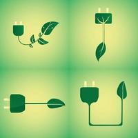 conjunto de ecología energía verde icono diseño, ilustración vectorial vector