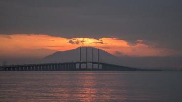 Timelapse view sun hide in cloud video