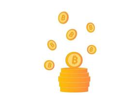 Bitcoins cryptocurrency digital money vector