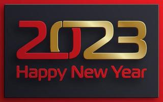 Happy New Year 2023, festive pattern on color background vector