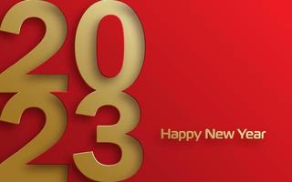 Happy New Year 2023, festive pattern on color background vector