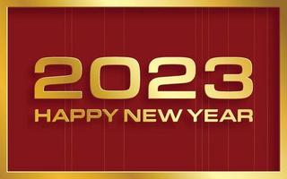 Happy New Year 2023, festive pattern on color background vector