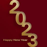 Happy New Year 2023, festive pattern on color background vector