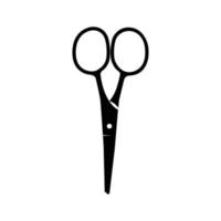 Scissors Black and White Icon Design Element on Isolated White Background vector