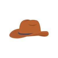 Cowboy Hat Flat Illustration. Clean Icon Design Element on Isolated White Background vector