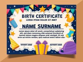 Born Day Certificate vector