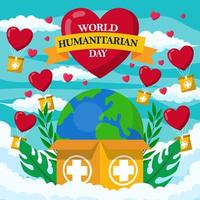 World Humanitarian Day Concept vector