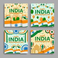 India Independence Day Social Media vector