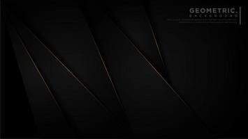 Geometric Dark Overlap Background. With golden light effect, geometric line shapes, vector illustrations, Abstract modern background,