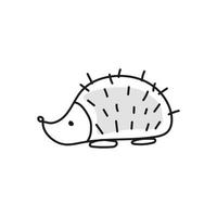 vector illustration of hedgehog