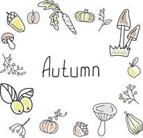 set of autumn vector