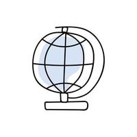 globe in doodle style vector