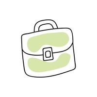 school bag in doodle style vector