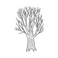 dry old tree vector