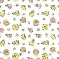 pumpkin seamless pattern vector