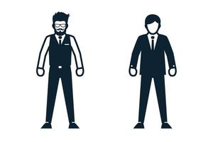 People, Man, Fashion, Clothing icons with White Background vector