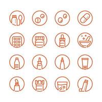 Pharmacy and Medical icons with White Background vector