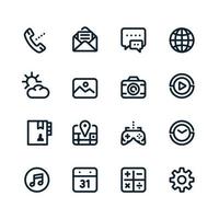 Mobile Phone icons with White Background vector