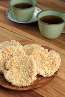 Ranginang, Rangginang, or Rengginang is One Indonesian Traditional Cracker Made from Rice or Glutinous Rice photo
