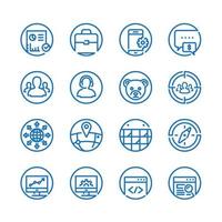 SEO and Development icons with White Background vector