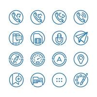 Mobile Phone icons with White Background vector