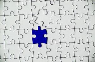 Top view of missing jigsaw puzzle. Conceptual photo