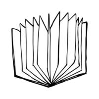 Vector book clipart. Hand drawn school illustration. For print, web, design, decor, logo