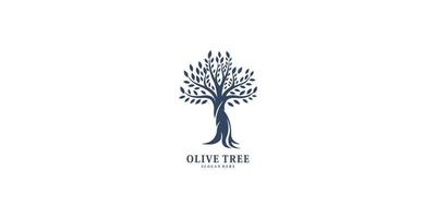 olive tree logo vector design