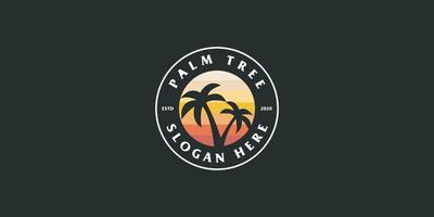 palm tree logo vector design