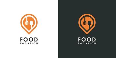 food pin logo vector premium