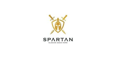 spartan logo and vector design helmet and head