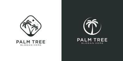 palm tree logo vector design